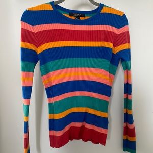 Rainbow Form Fitting Sweater